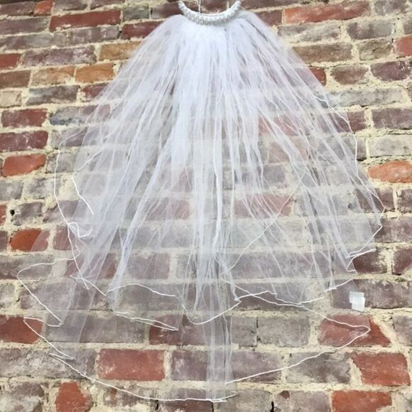 Vintage Bridal Cathedral Veil Comb Pearl - Picture 2 of 8